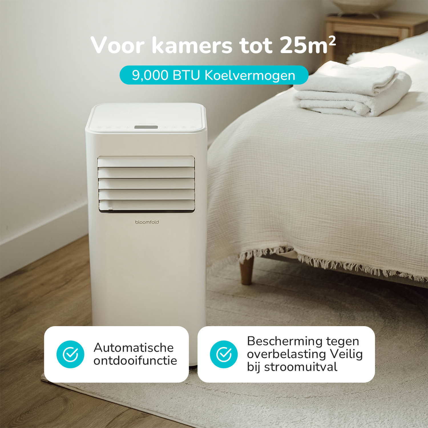 Flujo de aire acondicionado móvil - 9,000 BTU