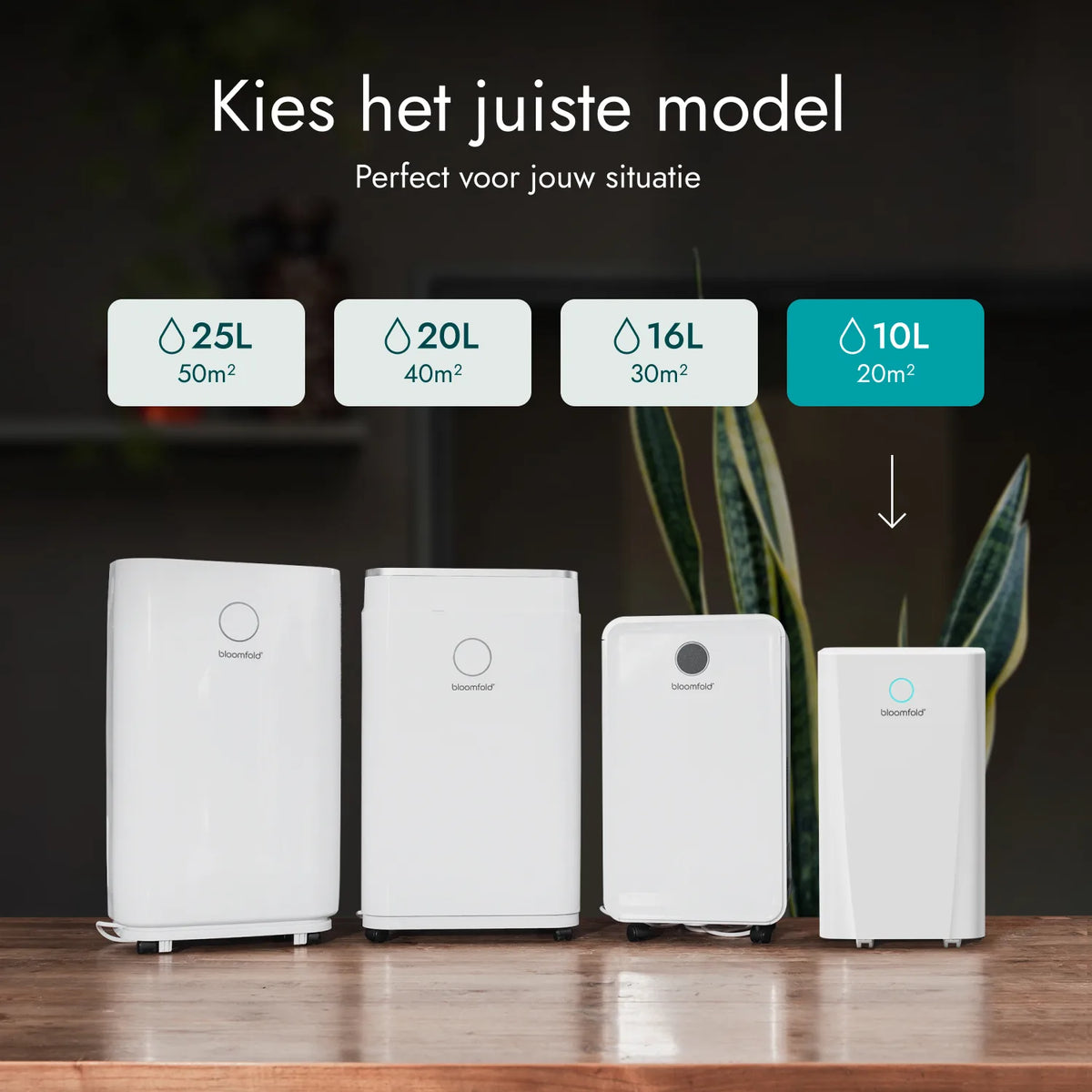 2x Luchtontvochtiger 10L Aura