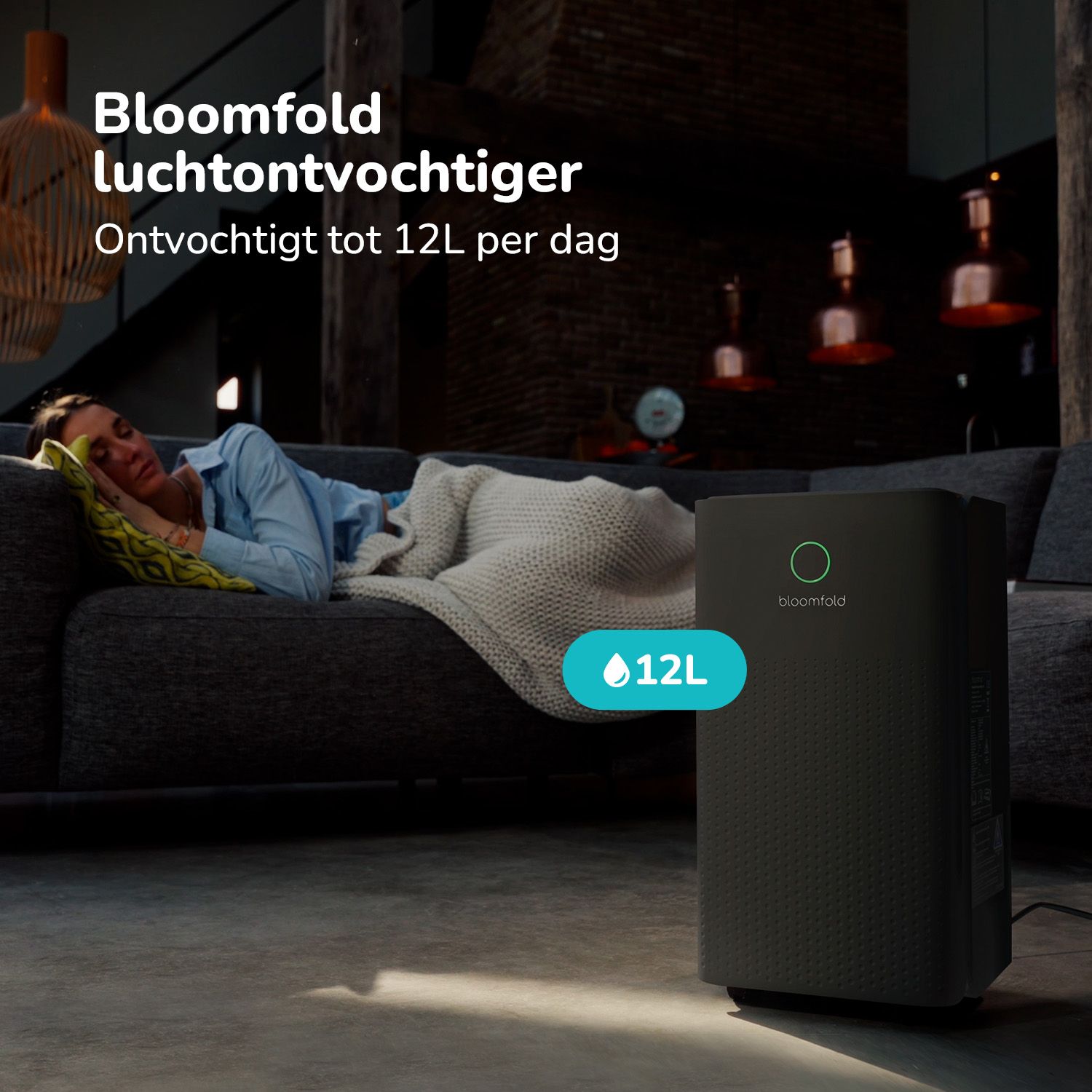 Bloomfold Luchtontvochtiger-12L-BF003zwart