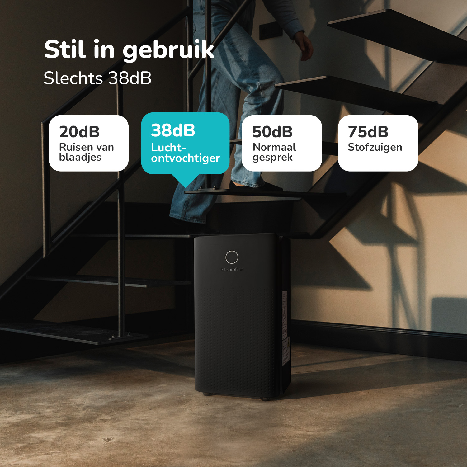 Bloomfold Luchtontvochtiger-12L-BF003zwart