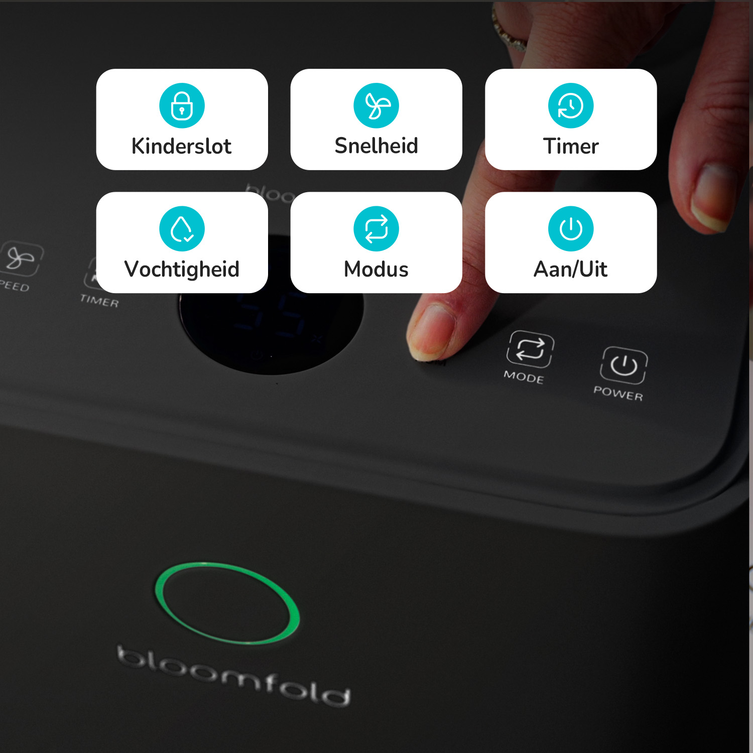 Bloomfold Luchtontvochtiger-12L-BF003zwart