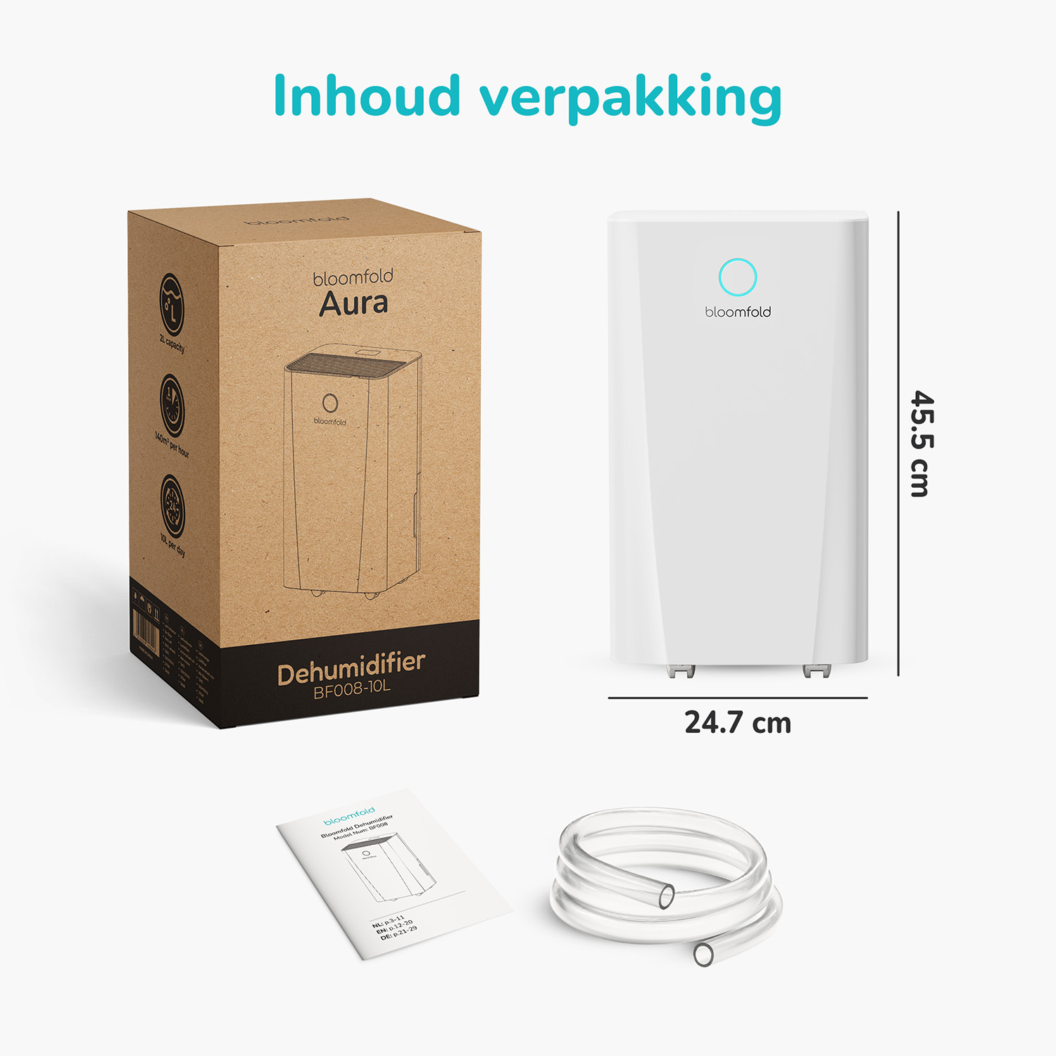 Bloomfold Luchtontvochtiger - 10L