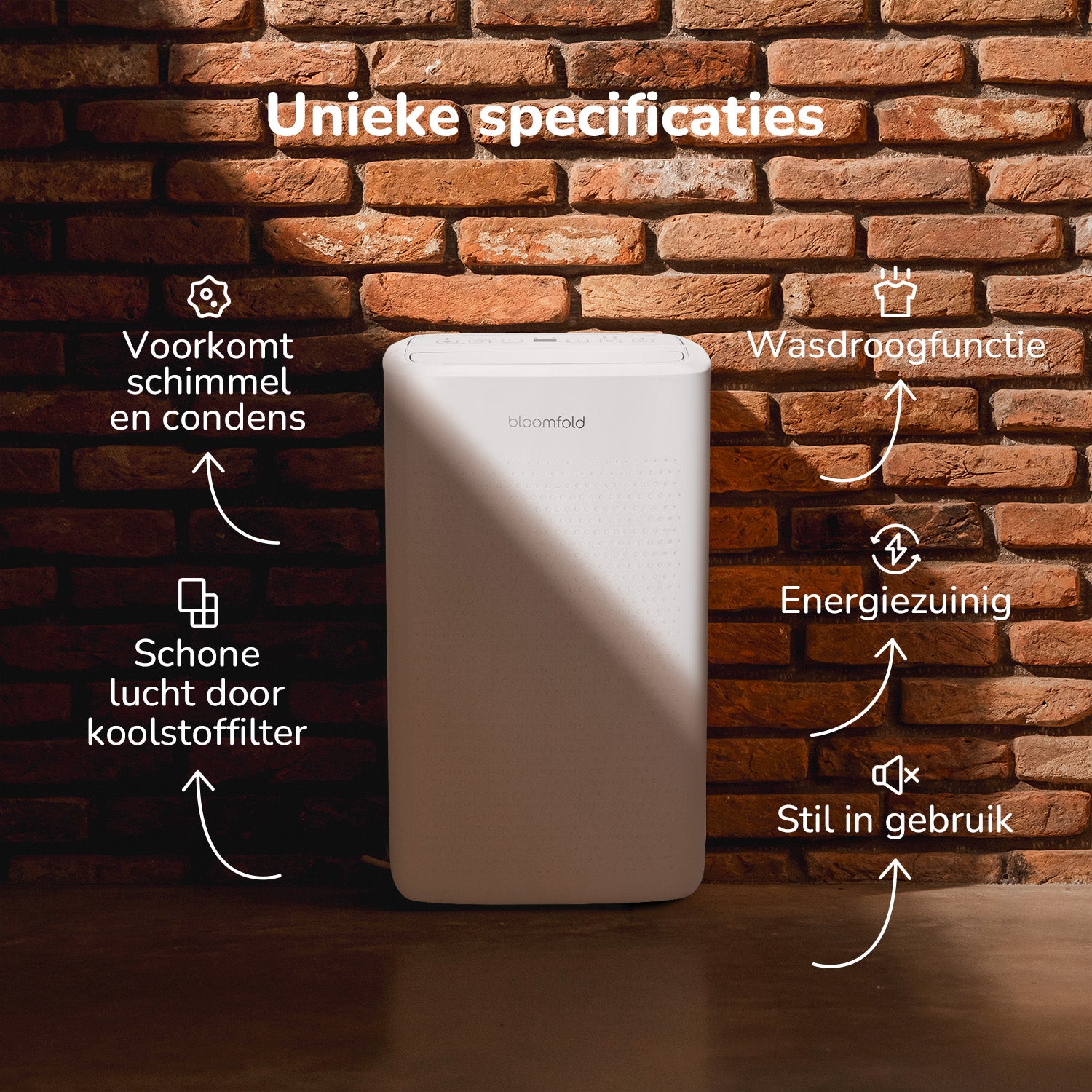 Bloomfold DryPure 12L Luchtontvochtiger & reiniger