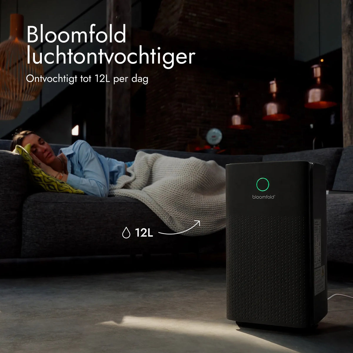Deshumidificador 12L Vivid - Negro + higrómetro Pulse