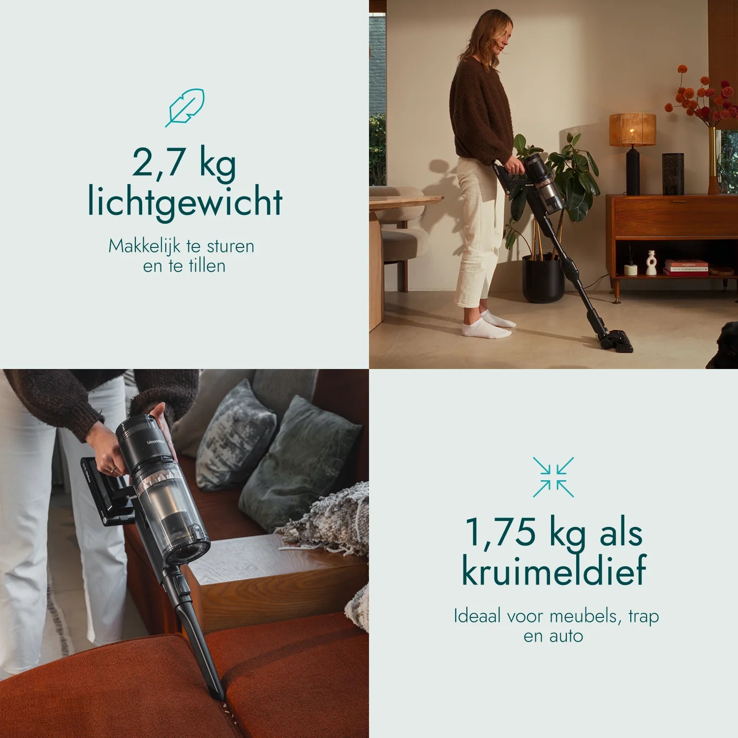 Steelstofzuiger Swift - tot 60 min accuduur