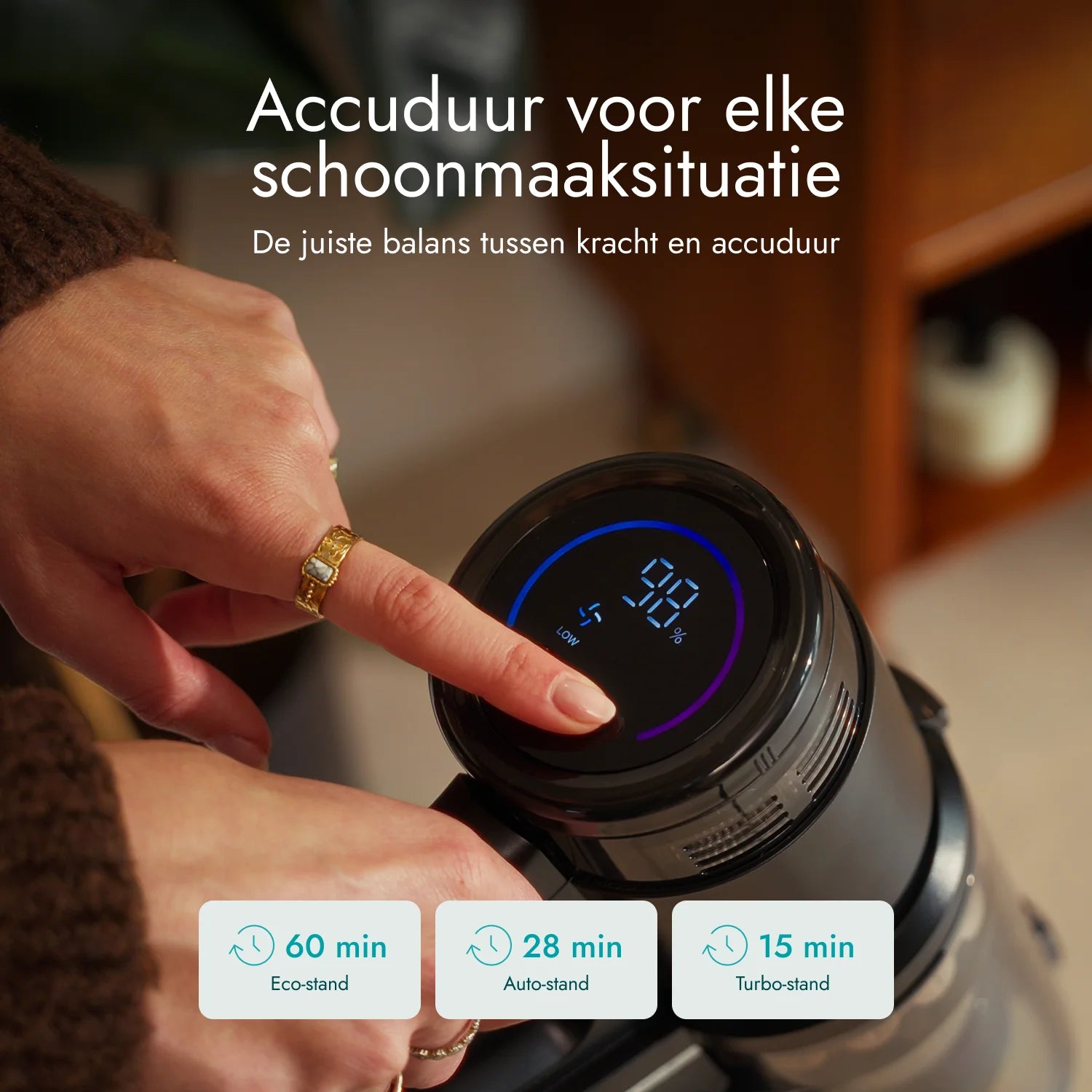 Steelstofzuiger Swift - tot 60 min accuduur