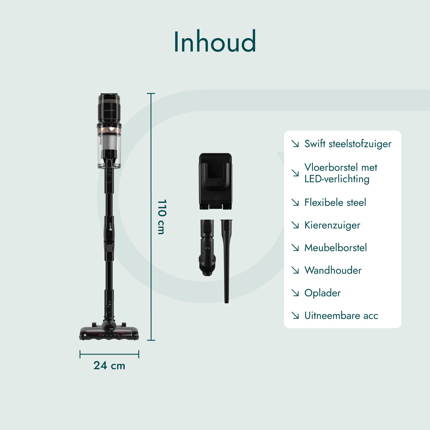 Steelstofzuiger Swift - tot 60 min accuduur