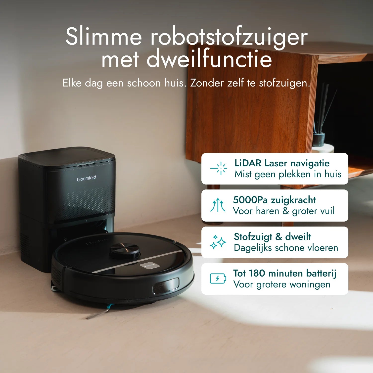 Robotstofzuiger Drift - 5000Pa