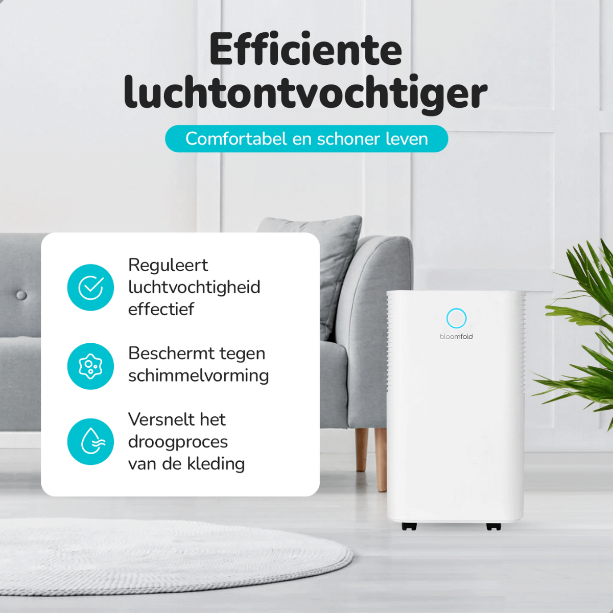 Bloomfold Luchtontvochtiger 12L