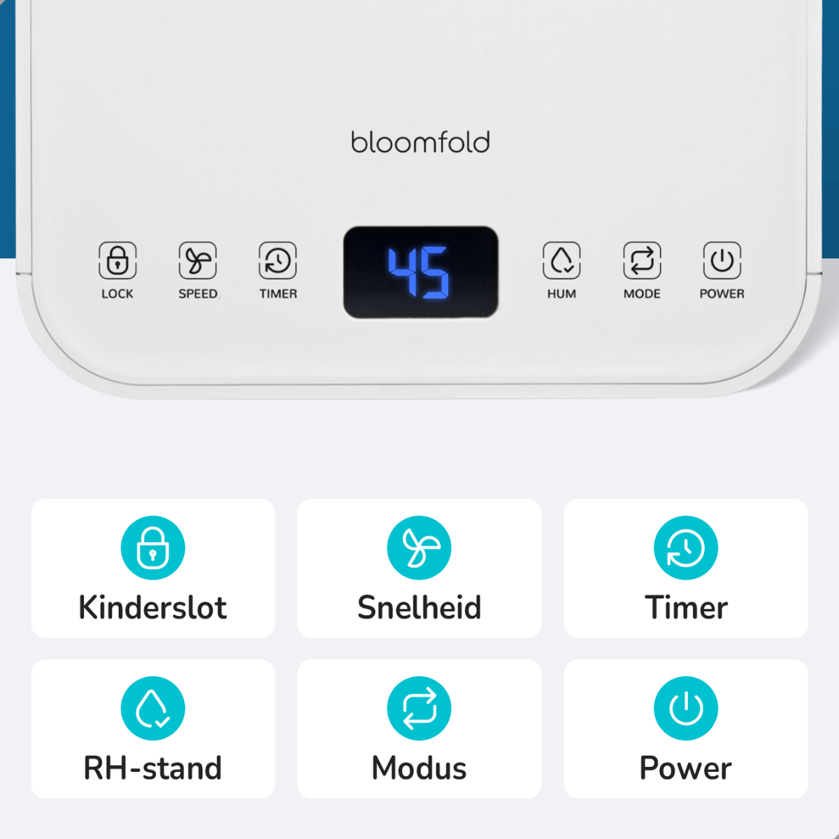 Bloomfold Luchtontvochtiger 12L