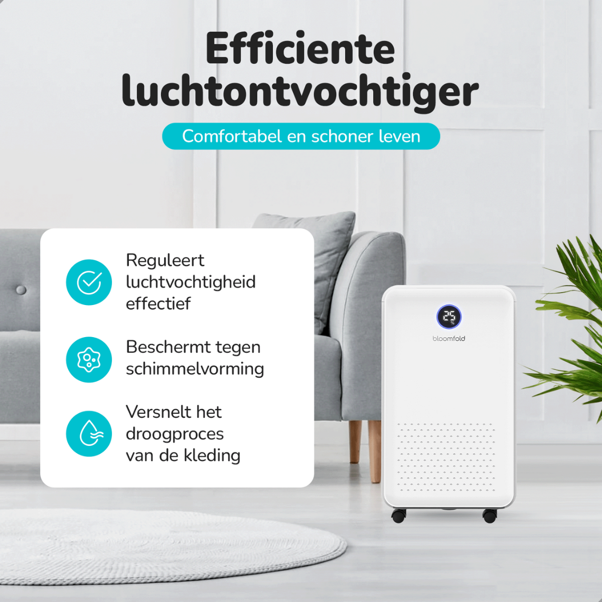 Bloomfold Luchtontvochtiger 16L