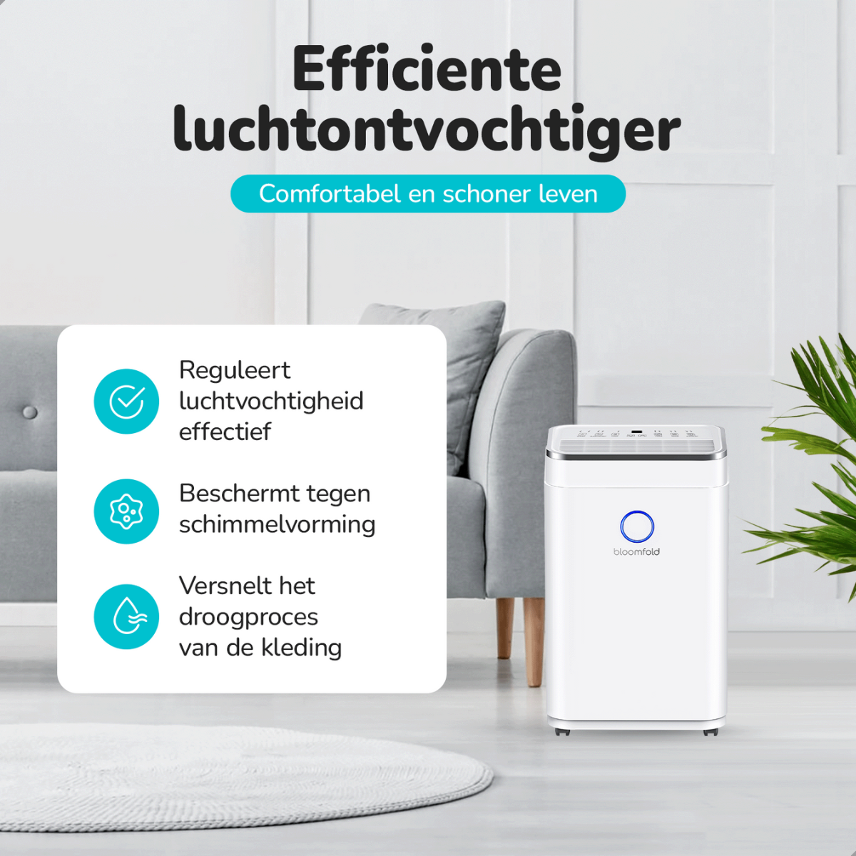 Bloomfold Luchtontvochtiger 20L