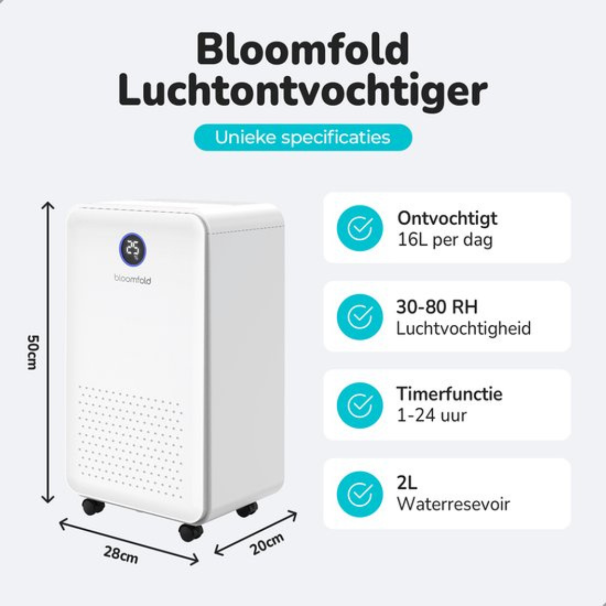 Luchtontvochtiger 16L Harmony