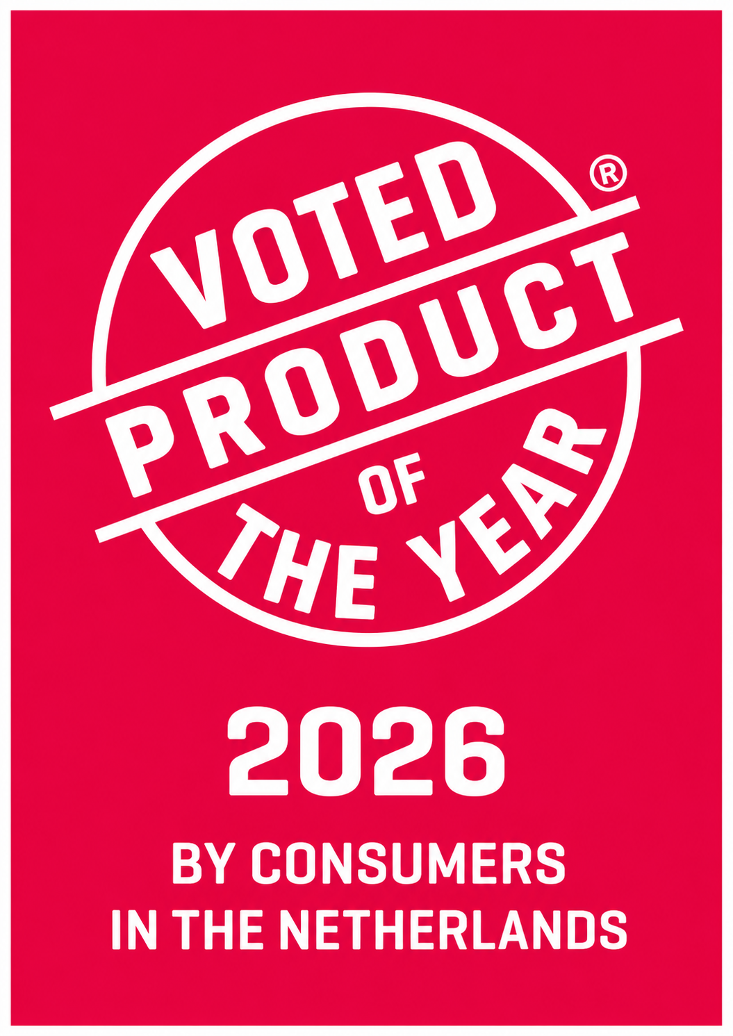 Voted Product of the Year 2026 by consumers in the Netherlands